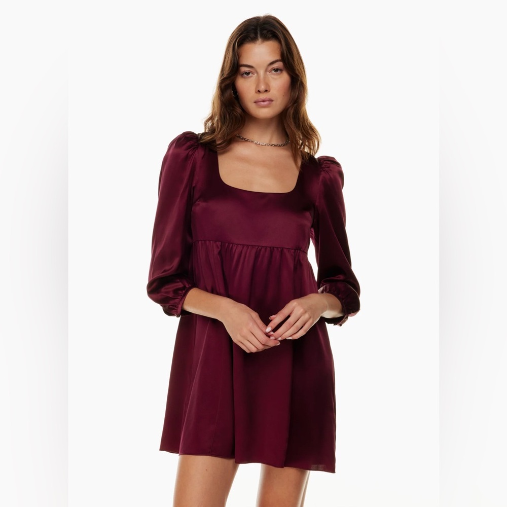 Aritzia Sunday Best Cursive Silk Dress